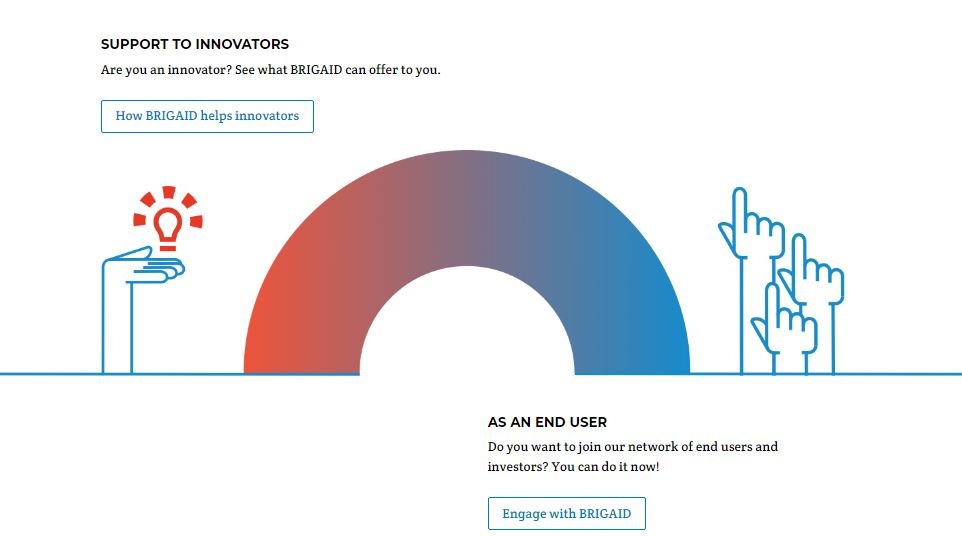 Soporte dado por el Proyecto BRIGAID a los innovadores